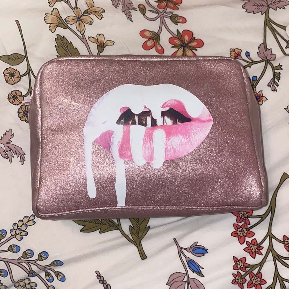 Kylie Cosmetics Makeup Bag Pink Sparkles Limited Edition